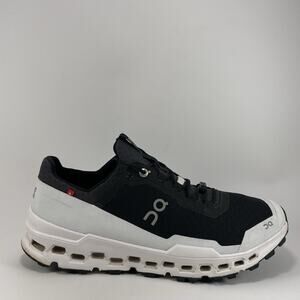 On Cloud Cloudultra Trail Running Shoes Mens Size 10.5 Black White Athletic